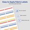 Avery No-Iron Fabric Name Labels, Playful Stripes Preprinted Designs, Handwrite Only, 24 Preprinted Labels (40774)
